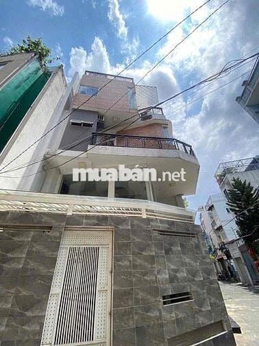 Nhà Mới Đẹp, Thông thoáng, trệt lửng 3 lầu sân thượng, nhà căn góc