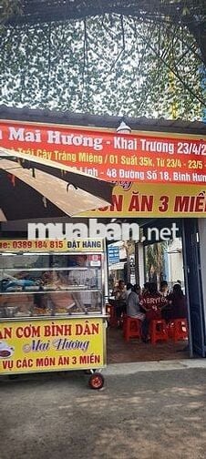 chủ quán đi lấy chồng cần sang mặt bằng quán cơm  tiện nghi đầy đủ