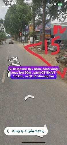 BÁN LÔ ĐẤT MẶT TIỀN ĐƯỜNG MỸ XUÂN NGÃI GIAO TP PHÚ MỸ  VŨNG TÀU 