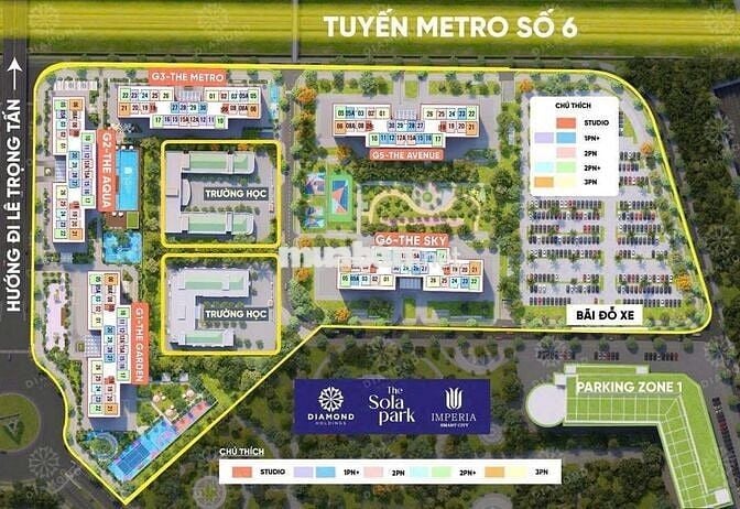 Bán 3PN-76m- the Sola Park tòa mới đẹp kđt Vinhomes Smart City