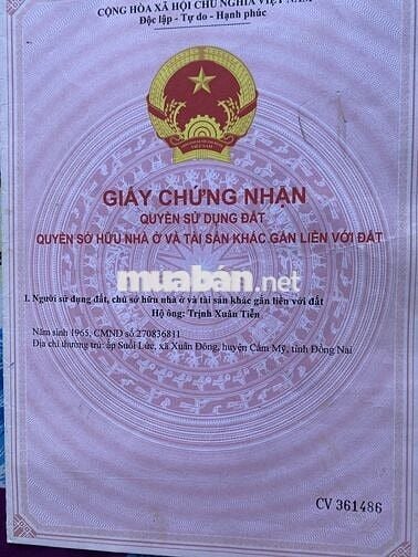 Bán Đất Lô Góc Ngã Tư 2 Mặt Tiền Đường Xuân Đông, Cẩm Mỹ