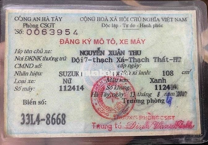 Suzuki Viva 110 2002 nhập Thái BS đẹp phong thuỷ