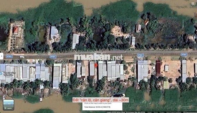 Bán đất nền ngang 6m, mặt tiền đường nhựa TL831, Tân Hưng