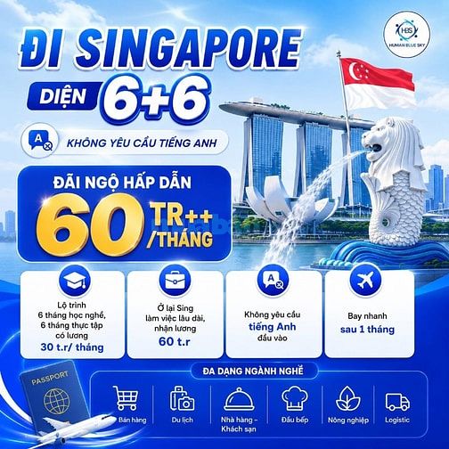 🎗️ ĐI SINGAPORE DIỆN 6 + 6 - TRỌN-GÓI 40 T.R