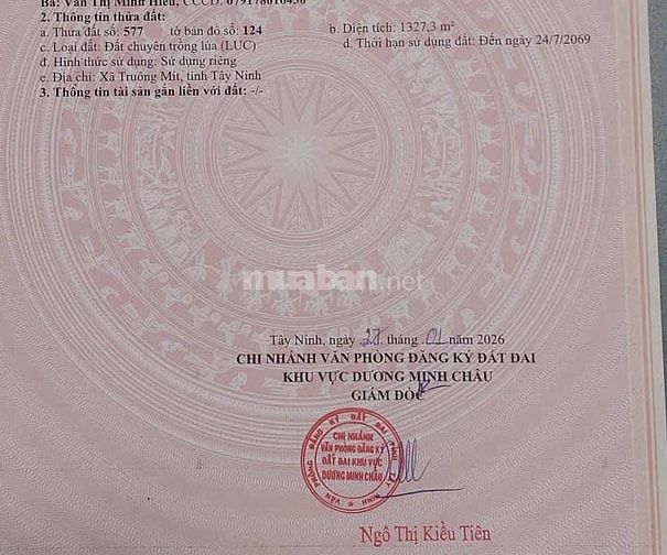 Cần bán đất mặt tiền xe hơi, đường lớn ngay KCN PHước đông