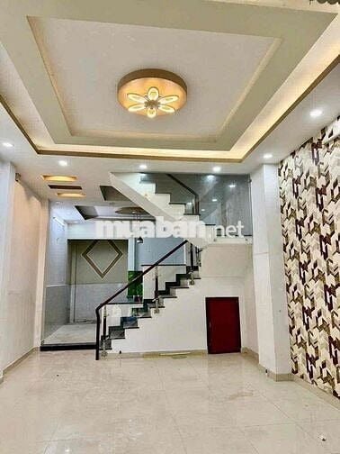 Cho Thuê Nhà Hẻm Xe Tải DT 5x15 1Trệt 2Lầu 3Pn 4Wc Sân Ôtô Sân Thượng