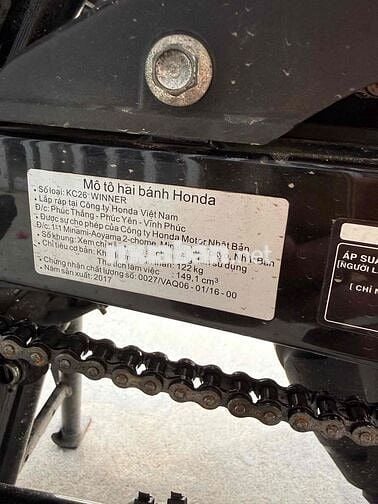 Honda Winner 2017 Đỏ đen 17000 km