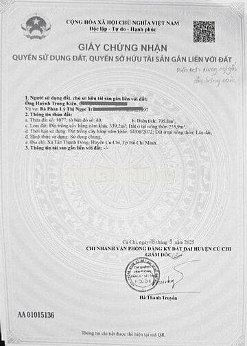 BÁN GẤP LÔ ĐẤT VỊ THẾ VÀNG TẠI TÂN THẠNH ĐÔNG