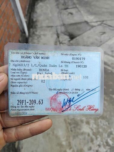 chính hãng Honda.xe Vision 2014 còn mới toanh