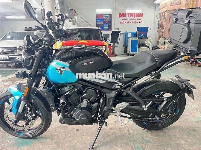 Triumph Trident 660 2022 1000 km Đen, Xanh
