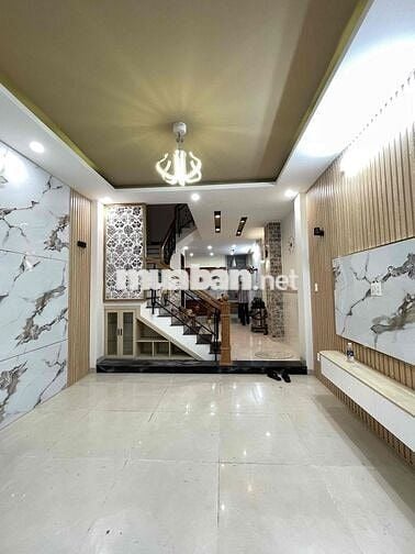 NHÀ 3 TẦNG HẺM XE HƠI FULL NỘI THẤT (4PN, 5wc) Đường 12 Trường Thọ