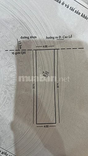 Bán nhà mặt tiền KDC Đồng Diều Phường 4 Quận 8. Cách trường Đại học Cô