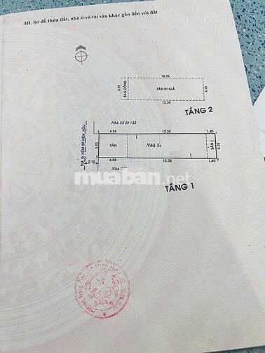 Nhà 1 lầu 4 x 18,5m hẻm 29 đường số 18, Tân Qúy, Tphu giá 6,8 tỷ tl