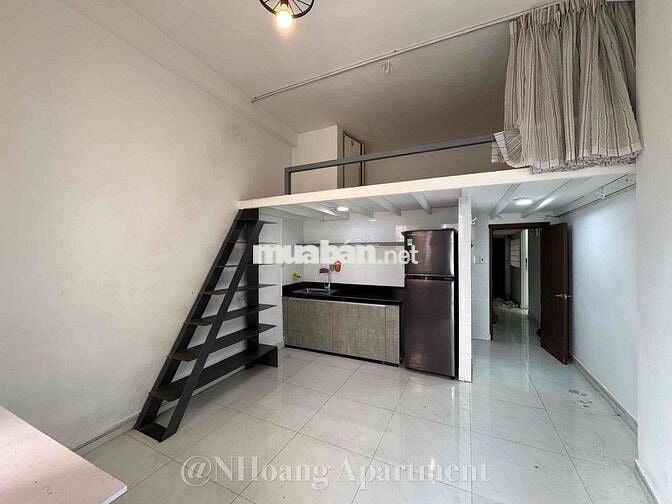 Cho Thuê Phòng Gác Balcon Cửa Sổ 25m2 Full NT 3ng3xe Ngay ĐBP Q3
