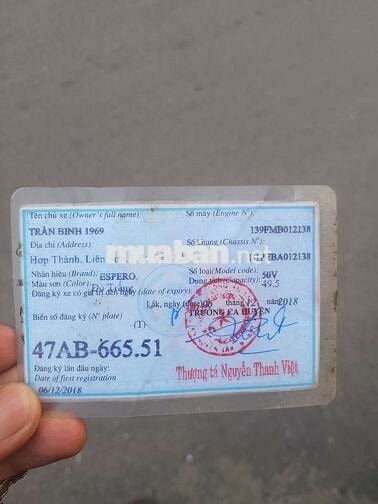 ESPERO Max 50 2018 Đỏ Trắng