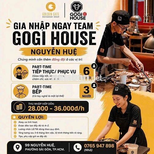 GOGI HOUSE NGUYỄN HUỆ TÌM ĐỒNG ĐỘI THÁNG 6