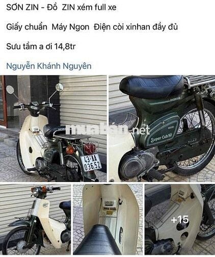 Honda Super Cub 50cc Xanh rêu, Trắng