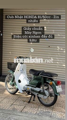 Honda Super Cub 50cc Xanh rêu, Trắng