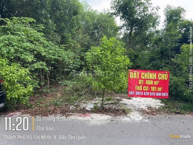 CHÍNH CHỦ BÁN ĐẤT TÂN THÀNH 36 – 408m² FULL THỔ CƯ – ĐƯỜNG NHỰA ĐẸP