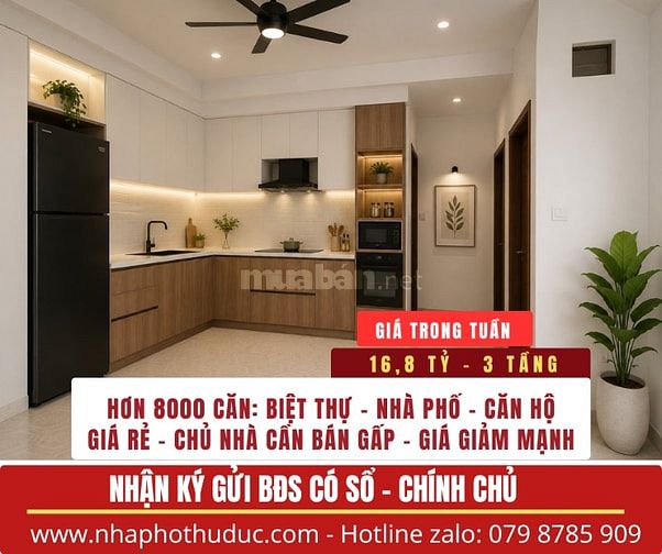 BÁN GẤP BIỆT THỰ BÊN SÔNG HIỆP BÌNH CHÁNH THỦ ĐỨC - GIÁ TỐT 16,8T|