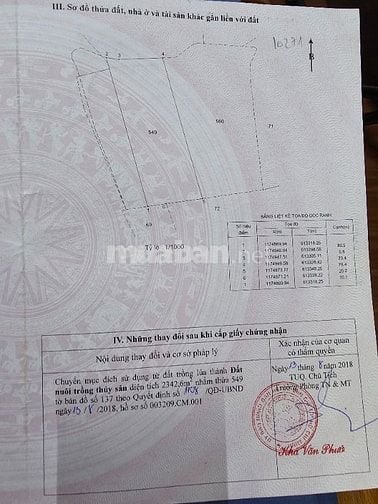 Chính chủ đứng bán đất thủy sản đường Hà Quang Vóc 