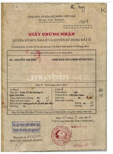 Chính chủ đứng bán nhà đường Khuông Việt 