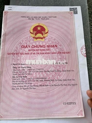 cần bán đất chính chủ dsh 5người