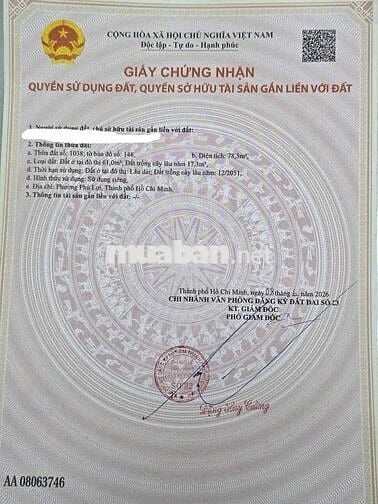 BÁN CĂN NHÀ LỘC LÁ TRUNG TÂM-CÓ GIÁ TỐT TRONG THÁNG 6