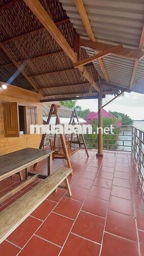 NHÀ GỖ BÊN SÔNG SÁT PHÀ BÌNH NINH – 400m² THỔ CƯ, SẴN KÈ KIÊN CỐ