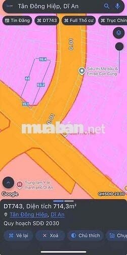 Chính chủ cần tiền bán MTKD DT743 ngay TTYT DĨ AN