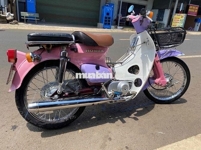 Honda Cub Cổ điển Hồng Tím Trắng bs:60