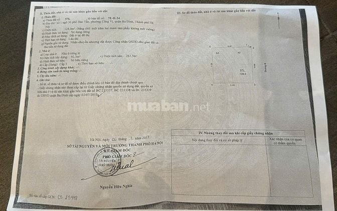 Chính chủ bán nhà ngõ 36 Đào Tấn phường Giảng Võ Hà Nội 