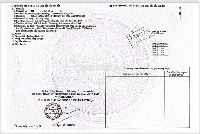 Bán đất tại Phú Mỹ, 8,5 tỷ, 301,6 m2, chính chủ