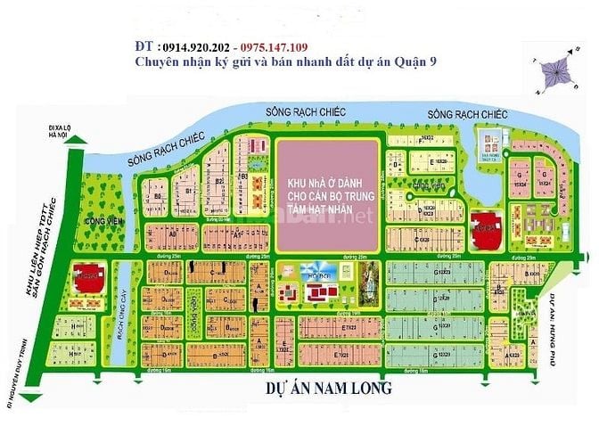 án đất Khu dân cư Nam Long Quận 9, sổ hồng, DT 4,5x20m, dt 7x20m, 240m