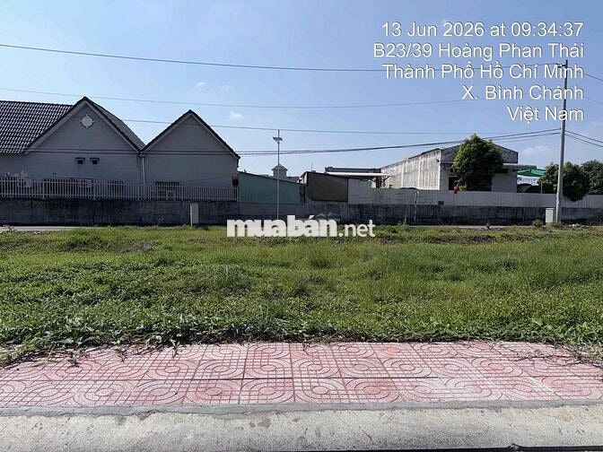CHÍNH CHỦ BÁN ĐẤT MT HOÀNG PHAN THÁI, GẦN CHỢ BÌNH CHÁNH, SHR, THỔ CƯ