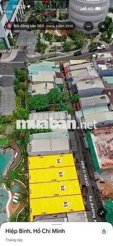 4 NỀN ĐƯỜNG QUỐC LỘ 13 HBP, DT 73M2, HXH, ĐỐI DIỆN KĐT VẠN PHÚC 5,6 TỶ