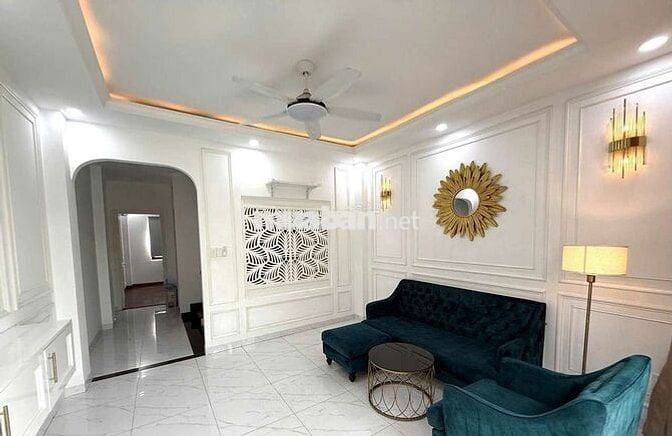 nhà đẹp có nội thất 4 máy lạnh 4pn 3wc hẻm ô tô 7m gần gò vấp thới An 