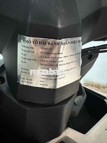 Honda Vario 125 2024 Trắng 17000 km Indonesia