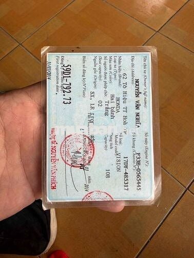Vision 2014 Trắng xe dán full keo máy êm