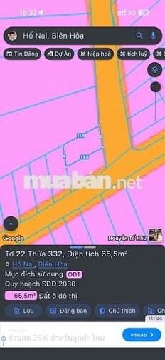 Bán đất mặt tiền Đường 2 oto né nhau lớn P. Hố Nai Cũ