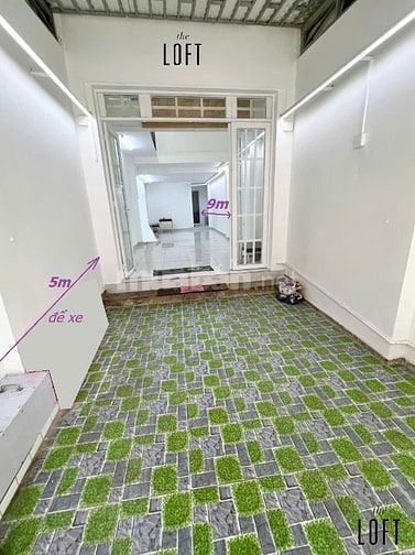 Lối đi riêng, MB 3.5x14m [Gara 5m+Trệt 9m+Toilet]. DT~50m2.
