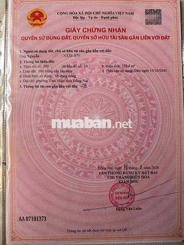 bán đất mặt Tiền Nguyễn Bảo đức Phường Tam Hiệp
