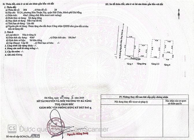 Chính chủ bán nhà 40/7/1A Nguyễn Hữu Thọ, quận Hải Châu, TP. Đà Nẵng