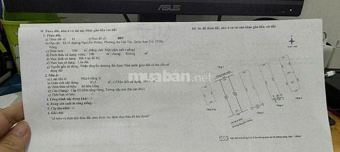 Cần bán nhà đường Nguyễn Thông gần cầu Rồng cách sông Hàn 50m