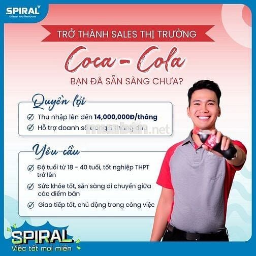 ĐÀ NẴNG TUYỂN NV KINH DOANH THỊ TRƯỜNG COCA-COLA