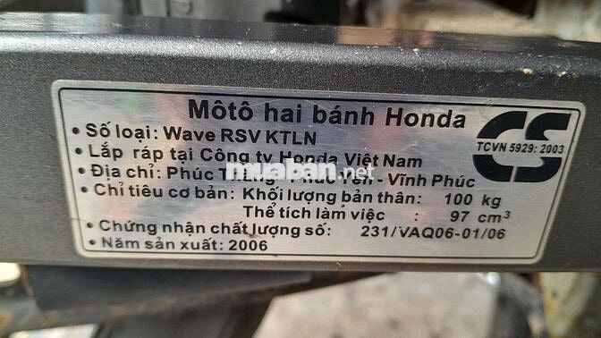 Honda Wave RSV  Cam Tím Xám