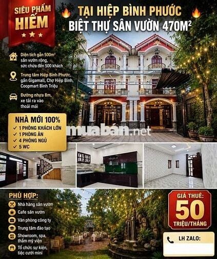 Mặt Bằng Kinh Doanh Đẹp Hiệp Bình Phước – 500m², Có Kiot Riêng
