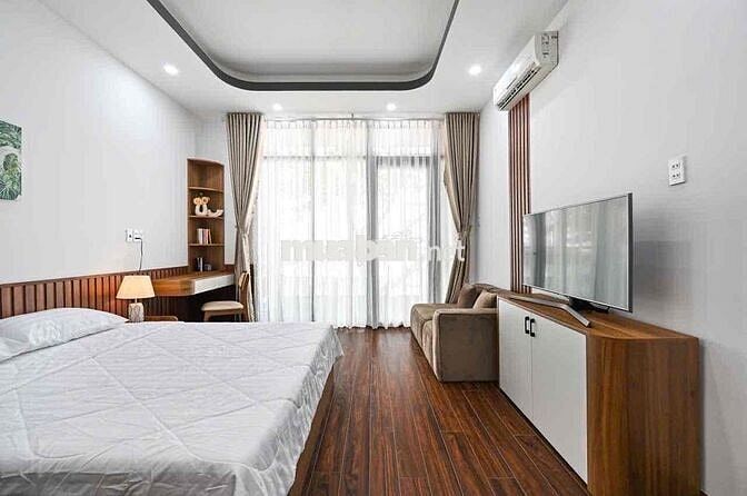 CHO THUÊ CĂN HỘ FULL NỘI THẤT TÁCH BẾP CÓ BAN CÔNG GẦN BỜ KÈ HOÀNG SA