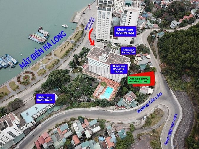 Bán đất mặt đường 610m² , MT24m, đường Hải quân, Bãi Cháy, TP Hạ Long