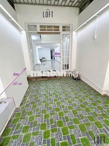 Lối đi riêng , MB 3.5x14m [Sân Gara+Trệt +Toilet]. DT 50m2.